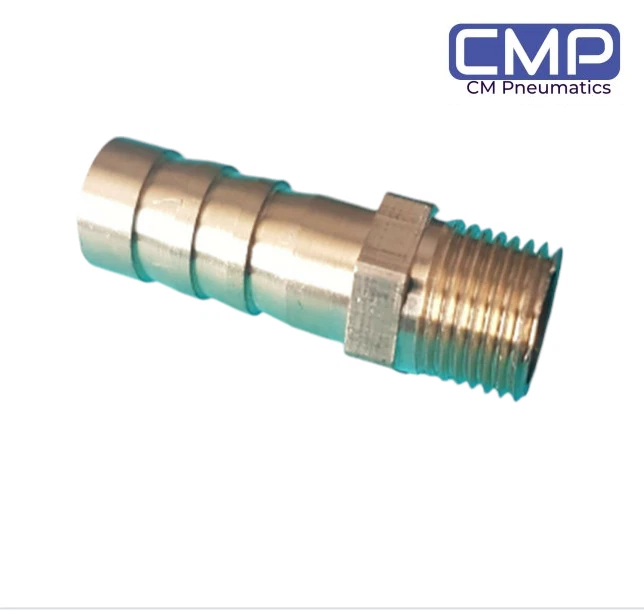 1/8" BSP to 8mm Brass Barb Straight Hose Connector Oil UK - Image 1 of 4