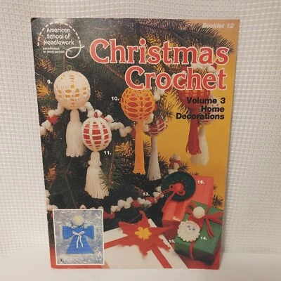 Christmas Crochet Volume 3 Tree Skirt Tote Angel & More Pattern Booklet Vintage - Image 1 of 4