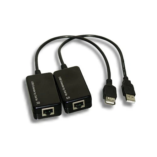 USB 1.1 Extension Adapters Over CAT5/CAT-5E/RJ45 Cable Extender Cord Up To 200Ft - Image 1 of 1