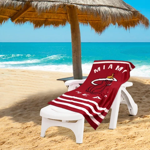 Northwest NBA Miami Heat "Stripes" Beach Towel, 30" x 60" Cover