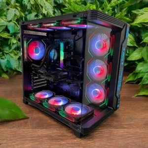 ARGB Gaming PC UP i7-8700 32GB 2TB SSD LIQUID RTX 3060 Win11 WIFI 6 bluetooth - Picture 1 of 21