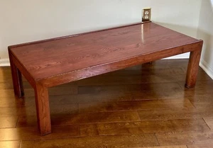 VTG Lane Altavista Solid Red Oak Low Coffee Table 24x50x15.5” Tall. 1982. NICE! - Picture 1 of 13