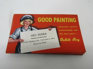 OLD ADVERTISING SIGN CARDBOARD DUTCH BOY PAINT AD GOOD PAINTING - Bild 1 von 2