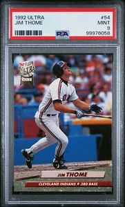 💥JIM THOME HOF RC Rookie 1992 Fleer Ultra #54 Indians PSA 9!💥 - Picture 1 of 3