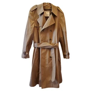 Vintage London Fog by Greenwood Men’s Towne Lined Long Trench Raincoat 42 Reg - Picture 1 of 9