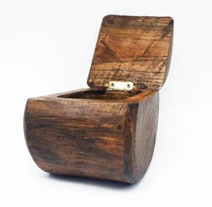 Gift Teak Wood Decorative Storage Box With Lid Wooden Versatile Trinket Craft - Picture 1 of 12