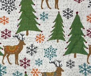 Merry & Bright Collecion - Tinsel Quilt Set - Full/Queen Holiday Quilt 88x92 ... - Picture 1 of 6