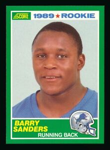 1989 SCORE FOOTBALL #257 BARRY SANDERS RC DETROIT LIONS HOF BEST ROOKIE CARD!