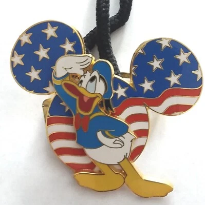 Disney Pato Donald EE. UU. Exclusivo Bolo Lanyard Disneyland Coleccionable Foto 1 de 4