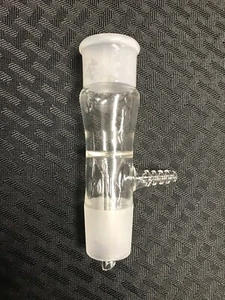 Lab Glass 29/26 Vacuum Take-Off Vertical Adapter w/ 9mm OD Hose Connection - Picture 1 of 5