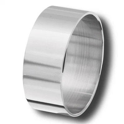Stainless Steel 10 mm Wide Band Ring - Free Gift Packaging - Image 1 of 4