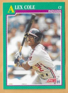 Alex Cole Cleveland Indians #555 - Puntuación Casi Nuevo-Como Nuevo 1991 - Imagen 1 de 2