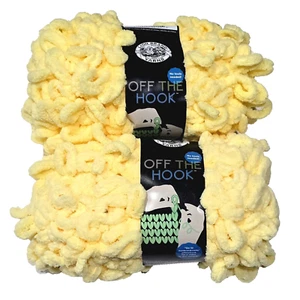 2 Lion Brand Yarns Off The Hook 3.5oz King's Crown Yellow Polyester 157 - Picture 1 of 1