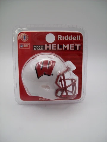 WISCONSIN BADGERS  NEW CLAMSHELL POCKET PRO HELMET by RIDDELL Cover