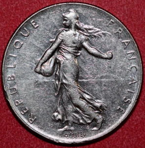 France 1977 Franc The Seed Sower - Foreign Coin 24mm - Picture 1 of 2