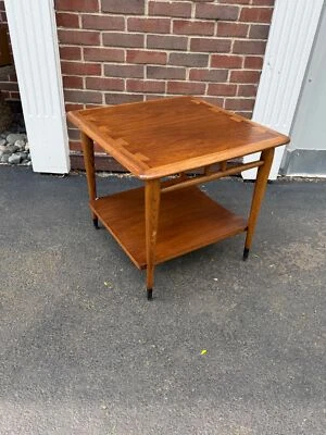 Vintage Lane Acclaim Mid-Century Modern Side Table With Shelf & Dovetail Detail  - Image 1 of 4