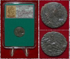 Ancient Roman Empire Coin CONSTANTIUS II Roman Soldier Spearing Fallen Horseman