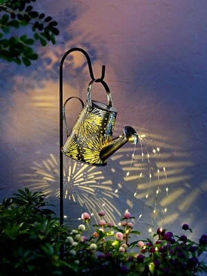 Solar-Gartenstecker Gießkanne "Pusteblume" LED Garten Deko Effekt-Beleuchtung - Bild 1 von 4