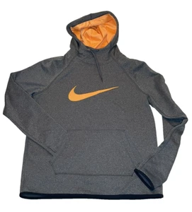 Nike Dri-Fit Hooded Pullover Hoodie Jacket Youth Medium Gray Orange - Picture 1 of 6