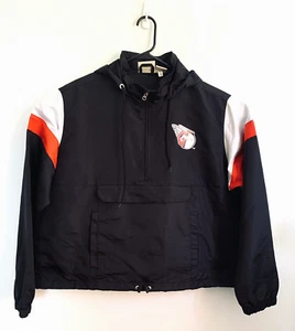 MLB Cleveland Guardians Men 3X Pullover Windbreaker Black Pocket Fanatics - Picture 1 of 13