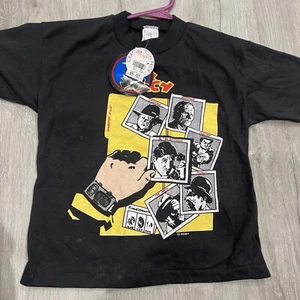 Vintage Dick Tracy Graphic T Shirt Boys Small/8 Single Stitch Black NWT NOS - Picture 1 of 14