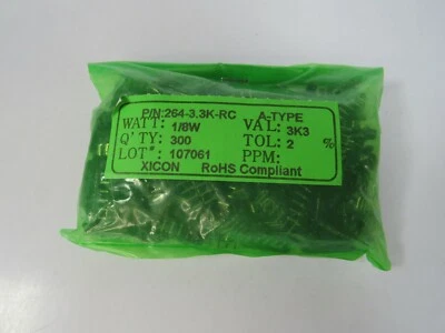 (300) Redes de resistencia SIP Xicon 6 PIN 5R aisladas 264-3,3K-RC 3,3 k ohmios 2 % Foto 1 de 3