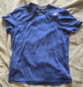 NWOT - Reebok - Short Sleeve - Blue - Logo - Size M - Sport Shirt - Picture 1 of 4
