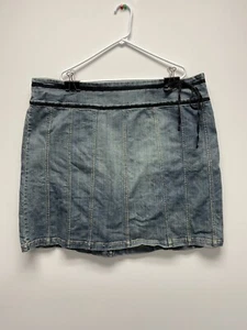 Venezia Size 24 Denim Stretch Skirt With Side Zipper Closure and Tie. - Picture 1 of 7