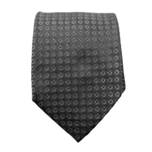 Giorgio Armani Tie Gray Geometric Silk Blend Classic 3.5" Made in Italy Necktie - Picture 1 of 7