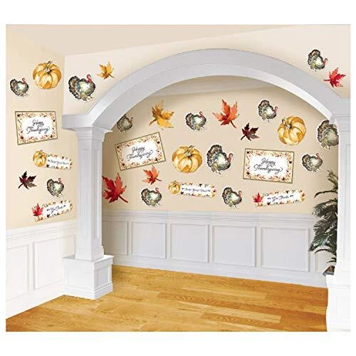 Clásico Día del Pavo de Acción de Gracias Fiesta de Vacaciones Decoración Mega Valor Pack Recortes Foto 1 de 1