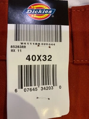 Pantalón de Trabajo Vintage Y2K Dickies Doble Rodilla Teléfono Celular Rojo Rústico 85283 Nuevo con Etiquetas 32-48 Foto 1 de 4