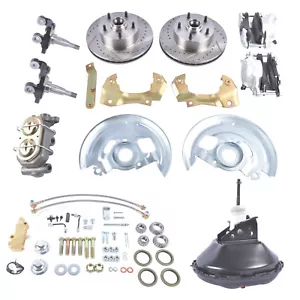 Disc Brake Conversion Kit 11" Cross Drilled & Slotted Rotors for GM A, F, X Body - Picture 1 of 11