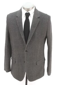mens gray herringbone THEORY unstructured blazer jacket sport suit coat 42 R