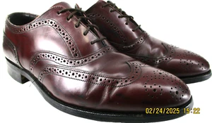 Staffords Comfort Men Wingtip Shoes Brown Size 10 E Style 2505311 Made In USA - Picture 1 of 8