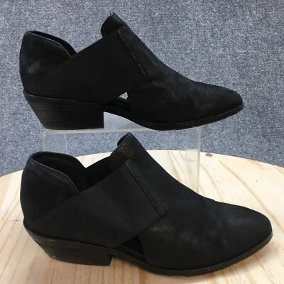 Botas Eileen Fisher para mujer 7 Perry botines al tobillo cuero negro tacones Foto 1 de 4