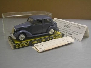 Norev #23 Simca 8 1200 made in France vintage plastic 1/43 scale MIB Mint in Box - Picture 1 of 9