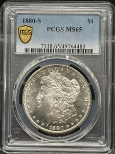 1880 S Morgan Silver Dollar PCGS MS-65 - Picture 1 of 3