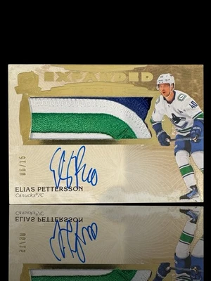 2023-24 UD The Cup - Elias Petterson Expanded Materials Patch Auto /15 Canucks - Image 1 of 2