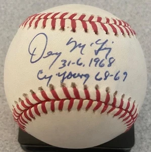 DENNY MCLAIN SIGNED AUTO ROAL BASEBALL BAS/BECKETT #BT54026 **DETROIT TIGERS** - Picture 1 of 5