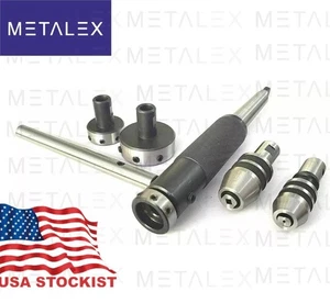 Lathe Tailstock Tap And Die Holder Set MT3 Shank Threading Tapping Kit 8 Pc Set - Picture 1 of 5