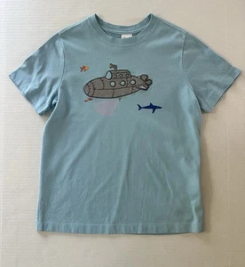Hanna Andersson Blue Submarine Get Appy Tee, size 140, EUC, 62206 - Picture 1 of 3