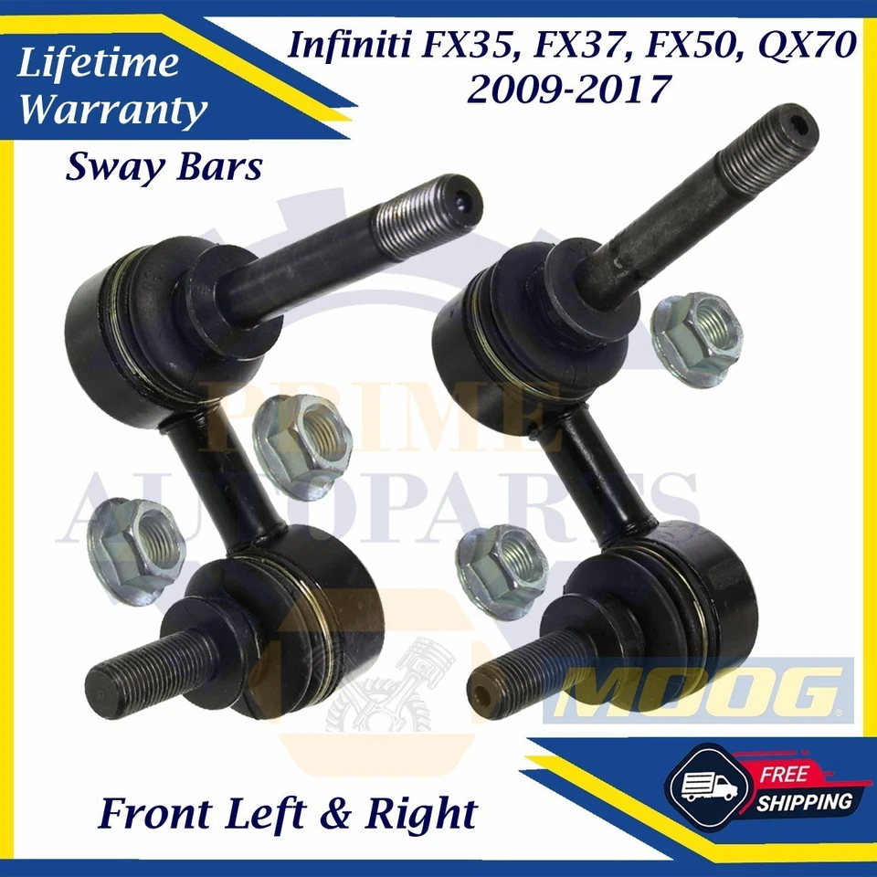 Оригинальные передние стабилизаторы подвески MOOG для 2009–2017 INFINITI FX35/FX37/FX50/QX70 пожизненные Wa. - Изображение 1 из 4