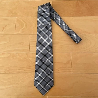 Burberry Black Label Tie Gray Classic Narrow Width Used - Image 1 of 4