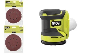 Ryobi PCL406B ONE+ 18V Cordless 5" Random Orbit Sander With 2x7 -14 Pc Sandpaper - Picture 1 of 5