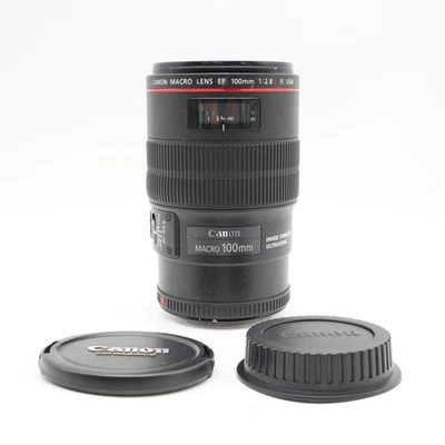 MINT Canon EF 100mm F/2.8L IS USM Macro Telephoto Lens #023 - Image 1 of 4