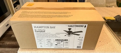 ​Hampton Bay 41350 Campbell 52 in. Indoor LED Mediterranean Bronze Ceiling Fan - Image 1 of 2