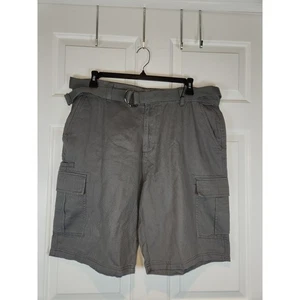 NEW Men's sz 40 Grey Chino Cargo Shorts NEW by 1688 Revolution Fashion Belt - Picture 1 of 8