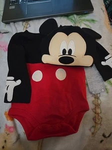 Mickey Mouse Infant Bodysuit, size 3 to 6 months, long sleeve, NEW/tags - Picture 1 of 5