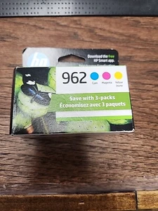 HP 962 3 Pack Ink Cartridges Cyan Magenta Yellow Color 04/26-01/27 - Bild 1 von 2