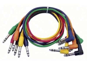 Stereo Patchkabel 30cm 6farbSet-gerade & gewinkelt Klinke - Bild 1 von 1